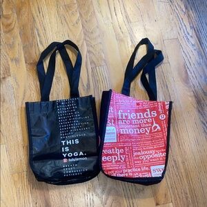 Lululemon Athletica Black and Red Totes Stylish Everyday Bags